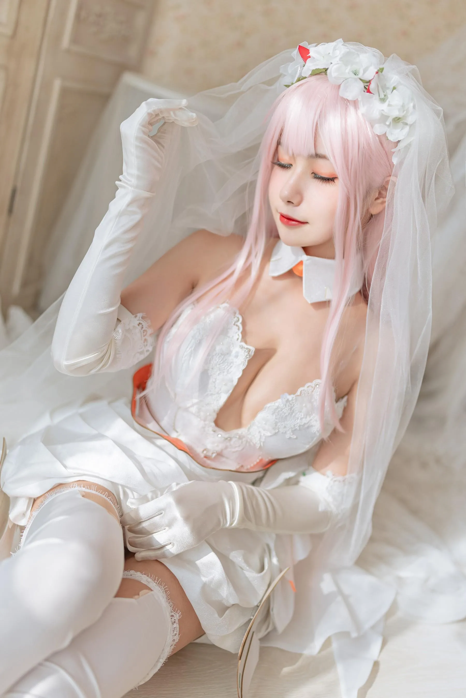 Momoko葵葵 – NO.36 DARLING in the FRANXX 02 泳装 兔女郎花嫁 [61P]插图5